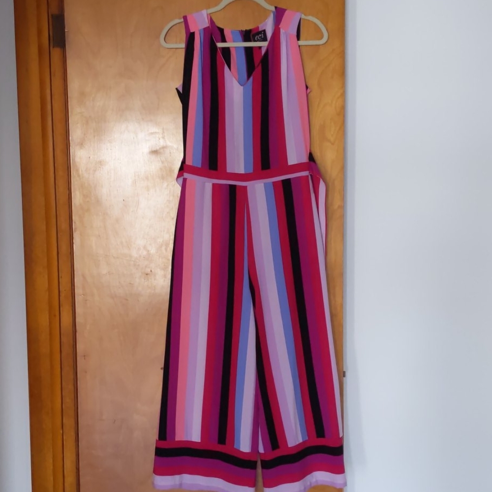 Fabulous fun colored jumpsuit.